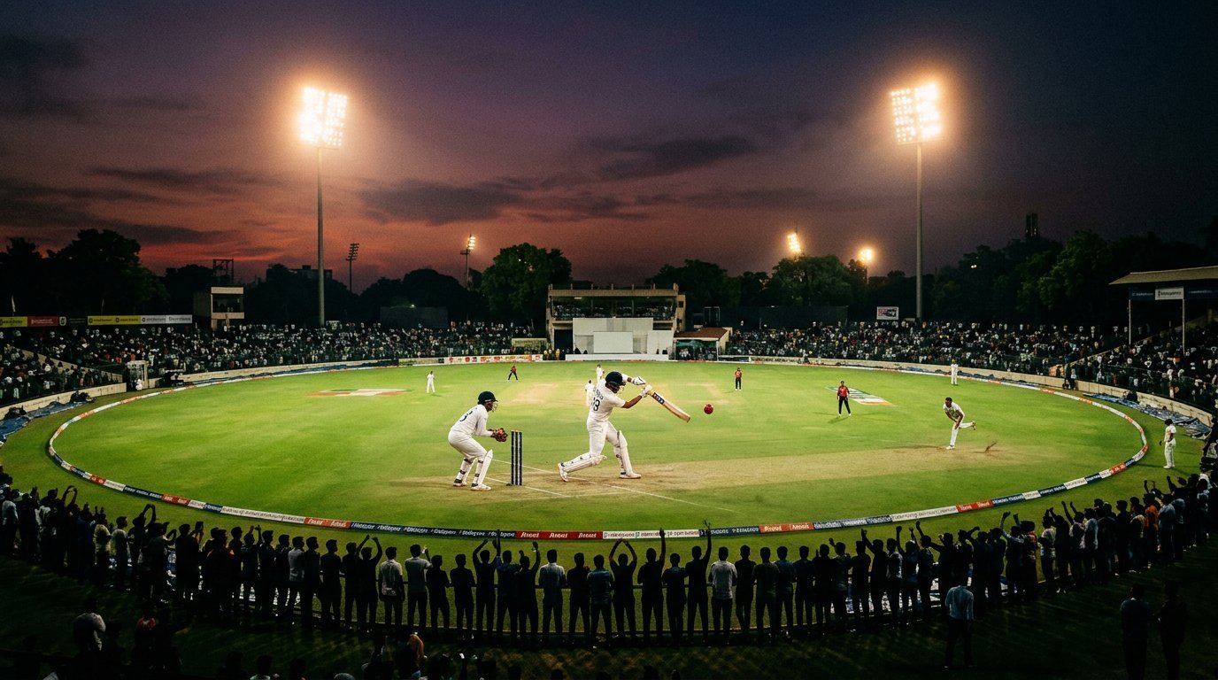 Evening final under lights
